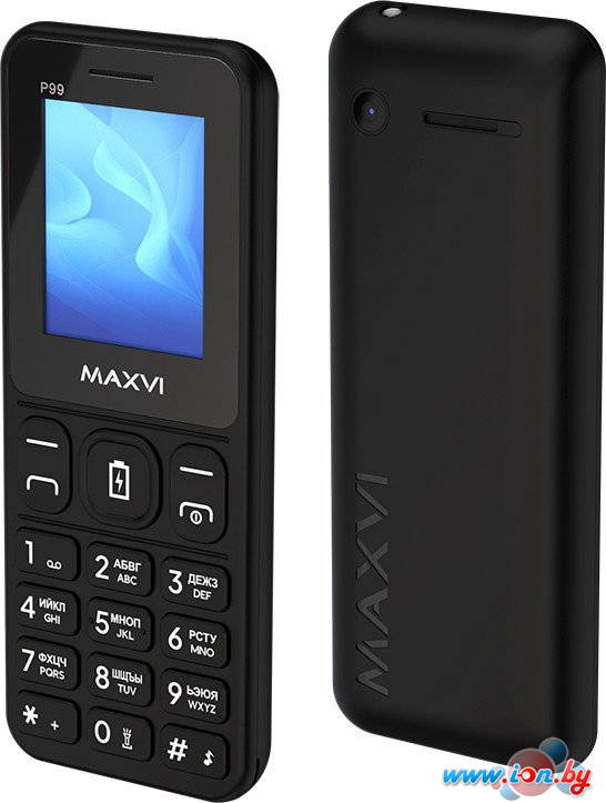 Кнопочный телефон Maxvi P99 (черный) в Могилёве