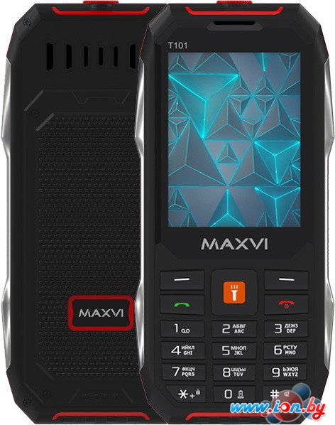 Кнопочный телефон Maxvi T101 (красный) в Гомеле