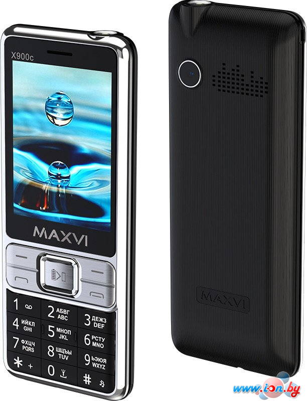 Кнопочный телефон Maxvi X900c (черный) в Могилёве