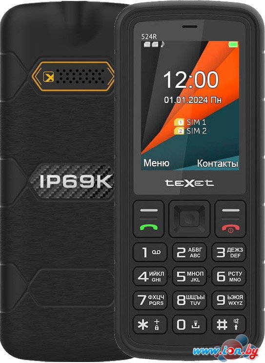 Кнопочный телефон TeXet TM-524R (черный) в Могилёве