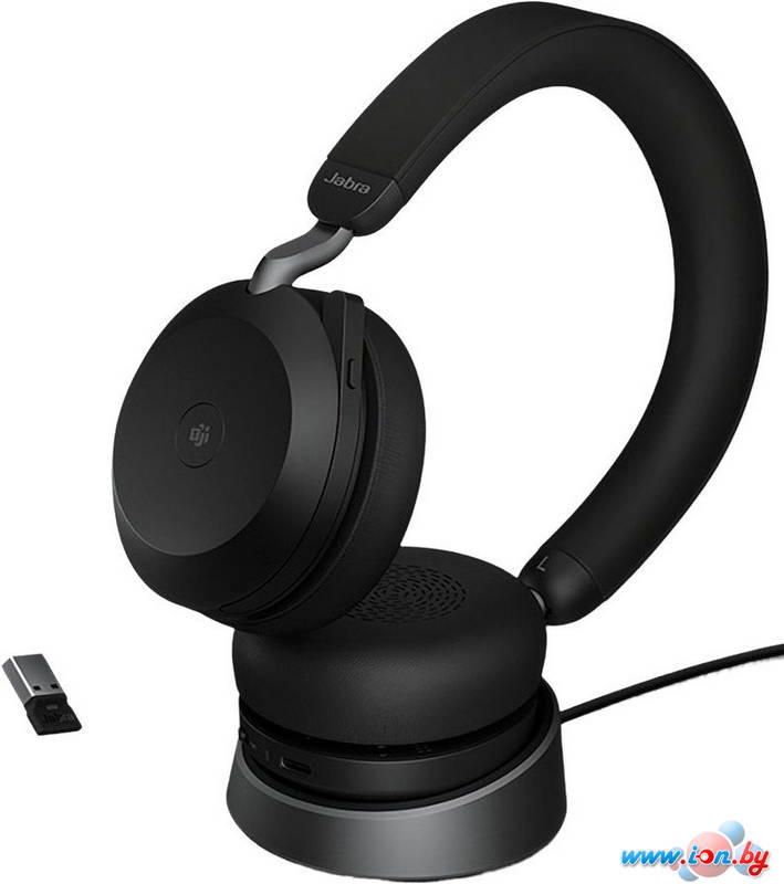 Офисная гарнитура Jabra Evolve2 75 MS Stereo USB-A Desk (черный) в Могилёве