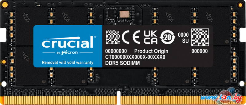 Оперативная память Crucial 16ГБ DDR5 SODIMM 4800МГц CB16GS4800 в Могилёве