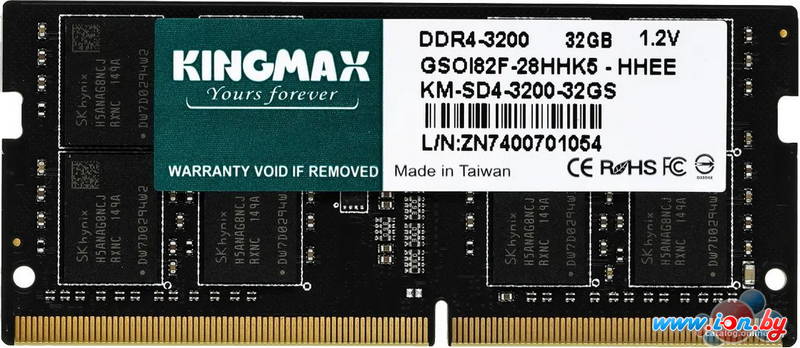 Оперативная память Kingmax 32ГБ DDR4 SODIMM 3200 МГц KM-SD4-3200-32GS в Могилёве