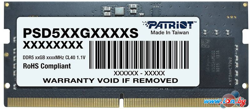 Оперативная память Patriot Signature Line 16ГБ DDR5 SODIMM 5200 МГц PSD516G520081S в Могилёве