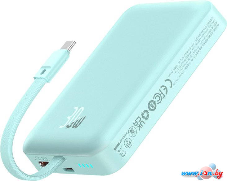 Внешний аккумулятор Baseus Magnetic Fast Charge Power Bank Type-C Edition 30W 10000mAh (мятный) в Гомеле