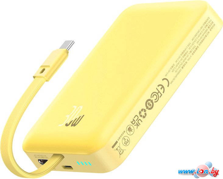 Внешний аккумулятор Baseus Magnetic Fast Charge Power Bank Type-C Edition 30W 10000mAh (желтый) в Гомеле