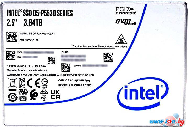 SSD Intel D5-P5530 3.84TB SSDPF2KX038XZN1 в Могилёве