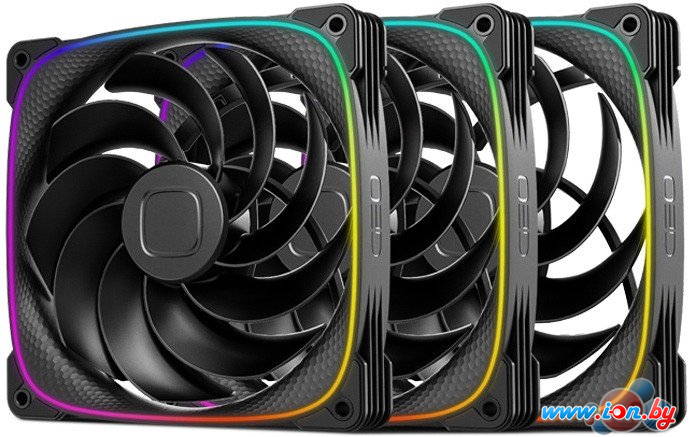 Комплект вентиляторов для корпуса Geometric Future Squama 2503R-14 Triple Pack (черный) в Могилёве