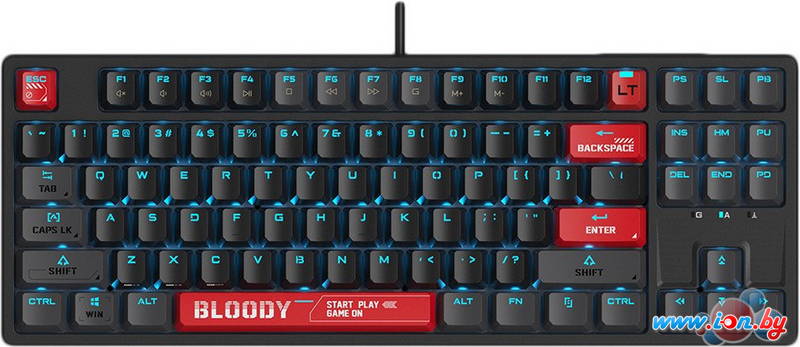 Клавиатура A4Tech Bloody AT87 (черный/красный) в Могилёве