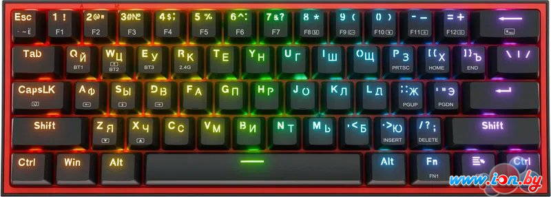 Клавиатура Redragon Fizz Pro (черный/красный) в Могилёве