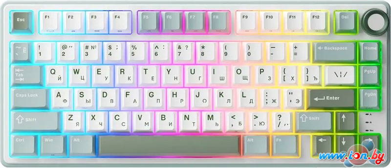 Клавиатура Royal Kludge R75 RGB Sky Cyan (RK Silver) в Могилёве