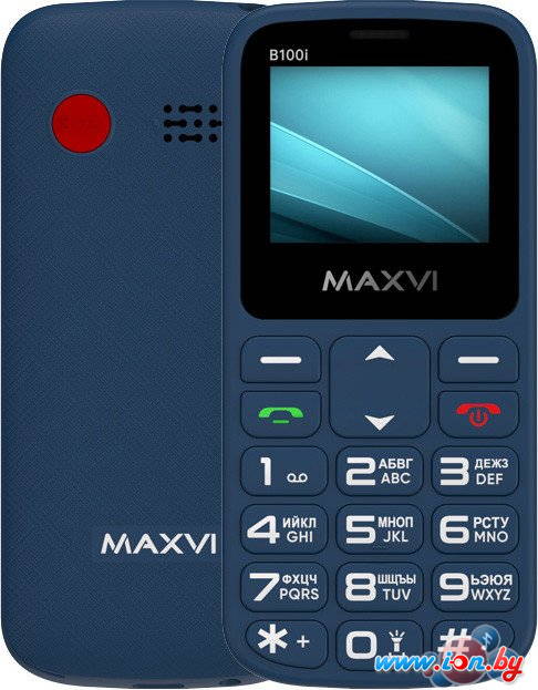 Телефон Maxvi B100i (синий) в Могилёве