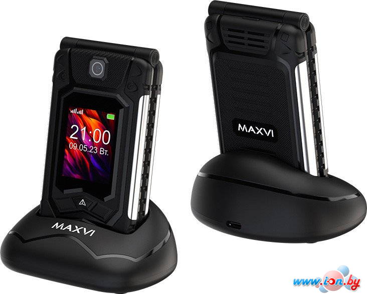 Телефон Maxvi E10ds (черный) в Могилёве
