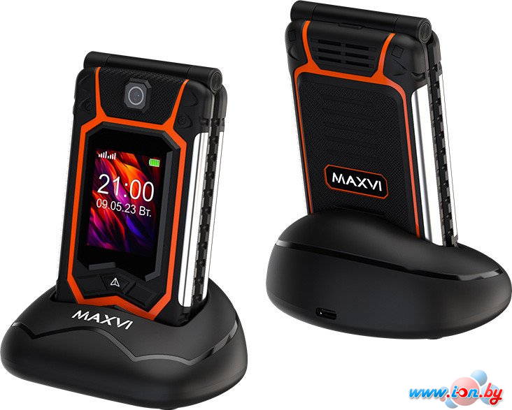 Телефон Maxvi E10ds (оранжевый) в Могилёве