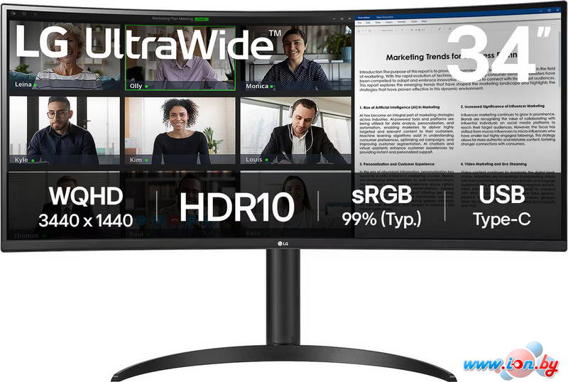 Монитор LG UltraWide 34WR55QK-B в Могилёве