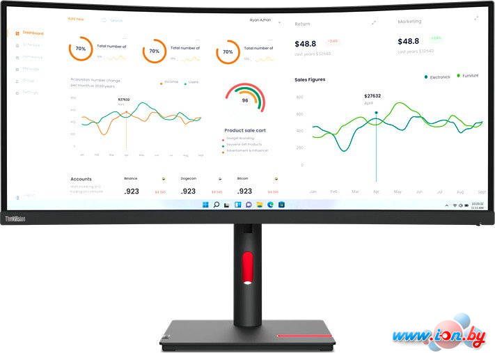 Монитор Lenovo ThinkVision T34w-30 63D4GAS1CB в Могилёве