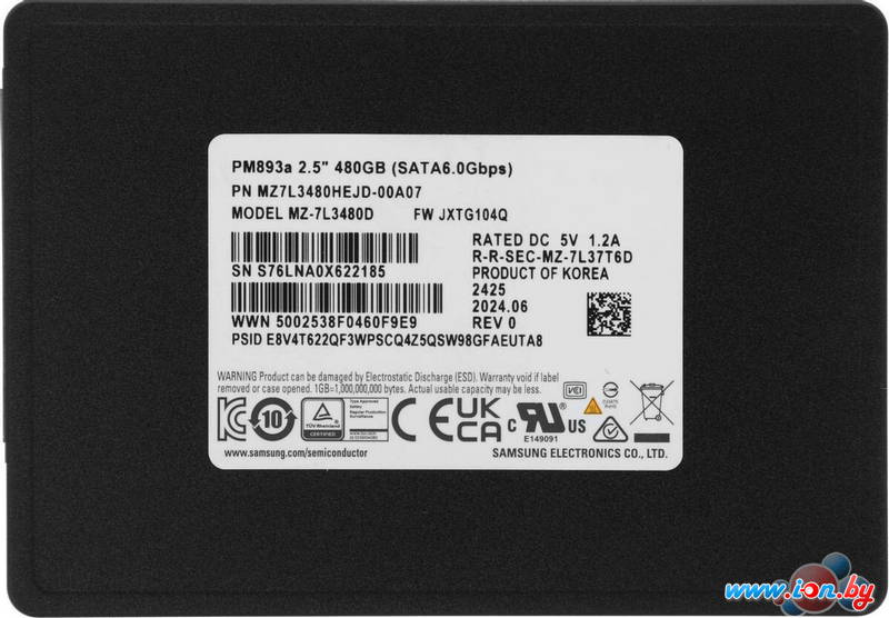 SSD Samsung PM893A 480GB MZ7L3480HEJD-00A07 в Могилёве