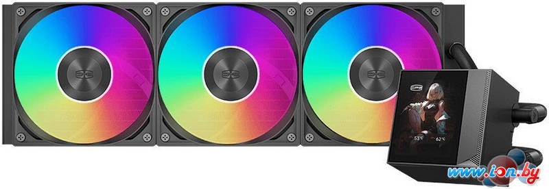 Система жидкостного охлаждения для процессора PCCooler DC360 Pro ARGB Display (черный) в Могилёве