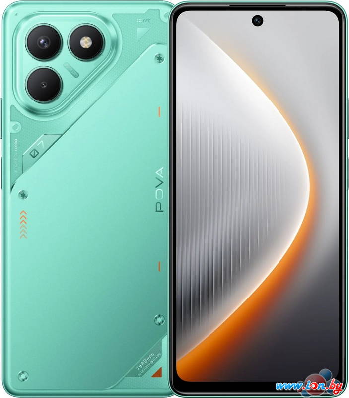 Телефон Tecno Pova 7 Neo 8GB/256GB (бирюзовый неон) в Могилёве