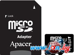 Карта памяти Apacer microSDHC UHS-I (Class 10) 16GB + адаптер (AP16GMCSH10U1-R) в Могилёве